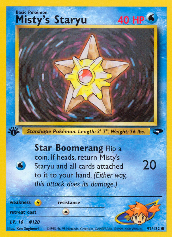 Misty's Staryu (92/132) [Gym Challenge 1st Edition] | Devastation Store