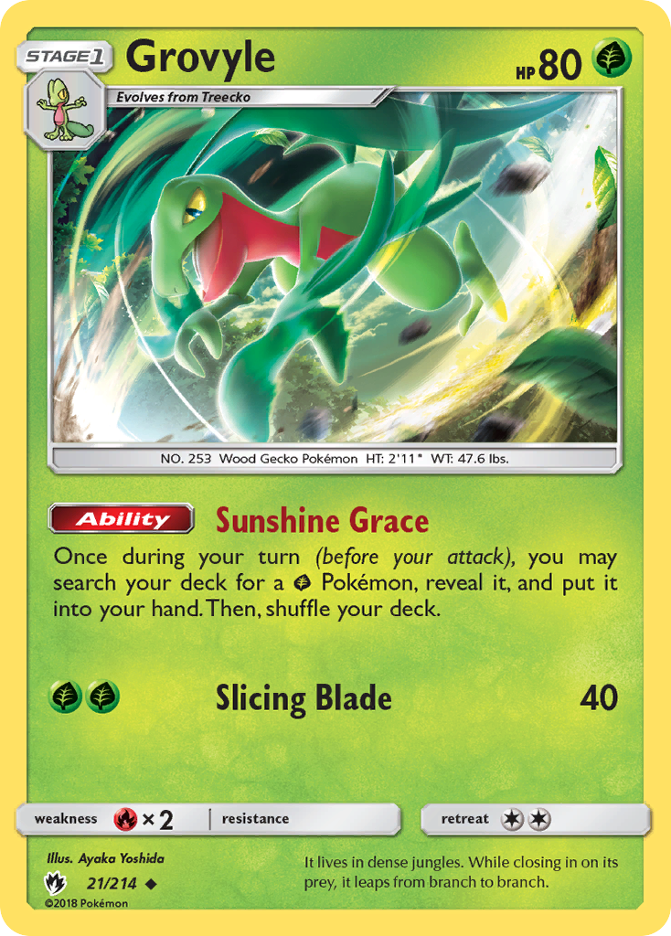 Grovyle (21/214) [Sun & Moon: Lost Thunder] | Devastation Store