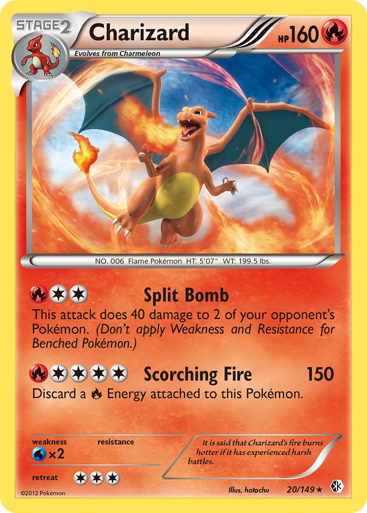 Charizard (20/149) (Cosmos Holo) (Blister Exclusive) [Black & White: Boundaries Crossed] | Devastation Store