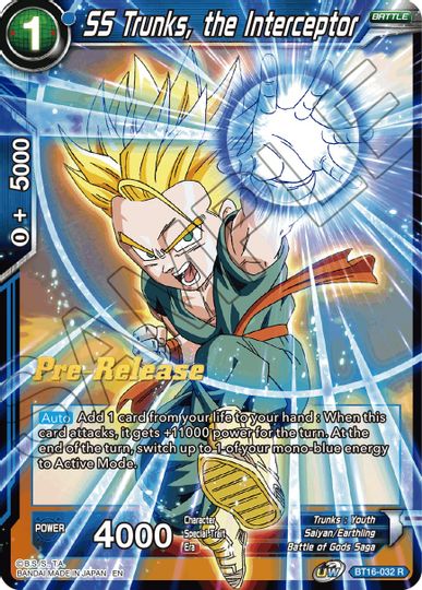 SS Trunks, the Interceptor (BT16-032) [Realm of the Gods Prerelease Promos] | Devastation Store