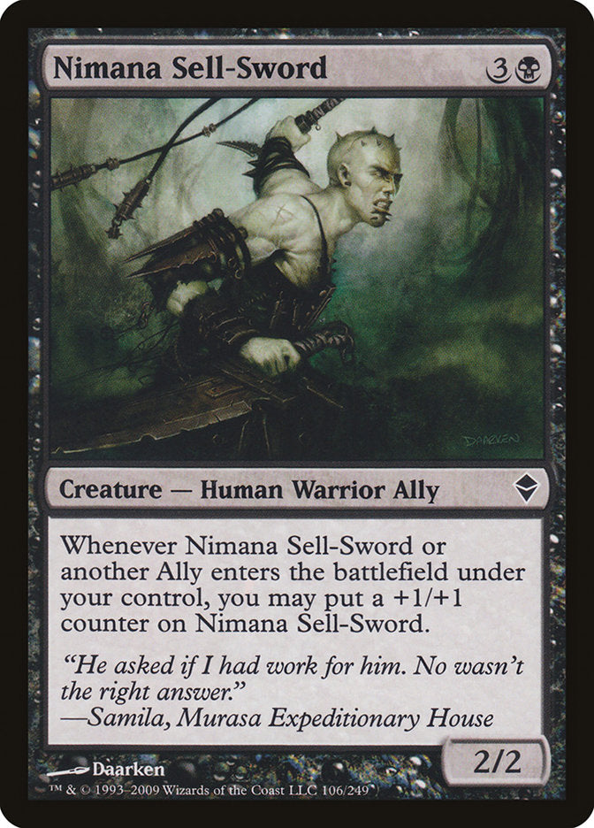 Nimana Sell-Sword [Zendikar] - Devastation Store | Devastation Store