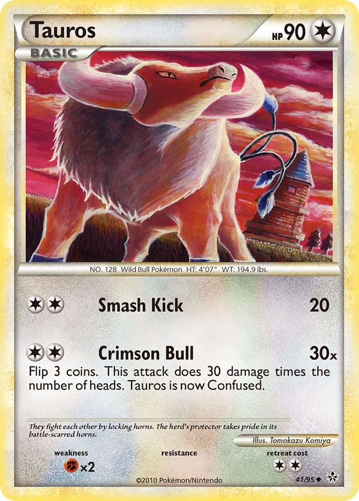 Tauros (41/95) [HeartGold & SoulSilver: Unleashed] | Devastation Store