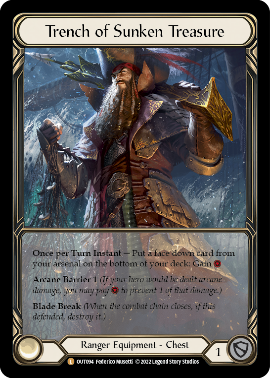 Trench of Sunken Treasure (Extended Art Cold Foil) [OUT094] (Outsiders)  Cold Foil | Devastation Store