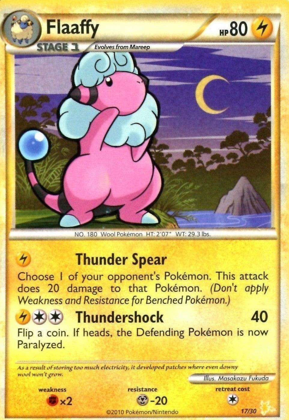 Flaaffy (17/30) [HeartGold & SoulSilver: Trainer Kit - Raichu] | Devastation Store