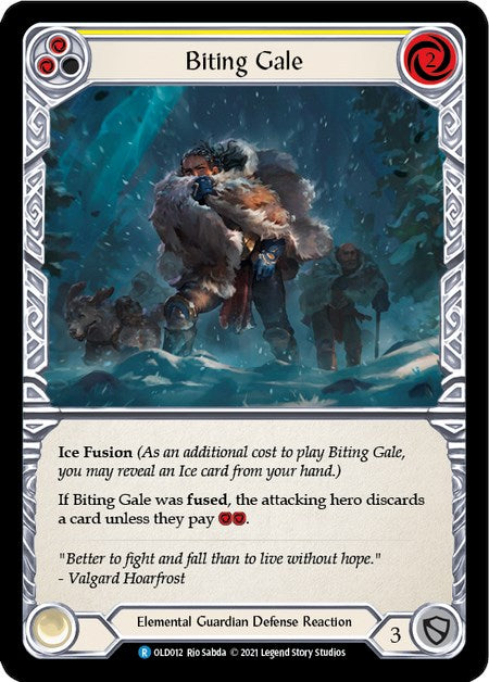 Biting Gale (Yellow) [OLD012] (Tales of Aria Oldhim Blitz Deck)  1st Edition Normal | Devastation Store
