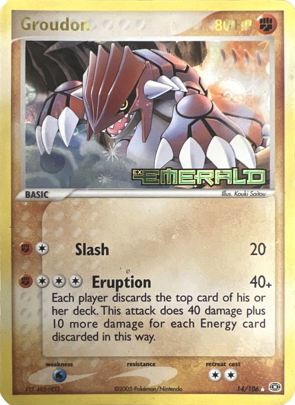 Groudon (14/106) (Stamped) [EX: Emerald] | Devastation Store