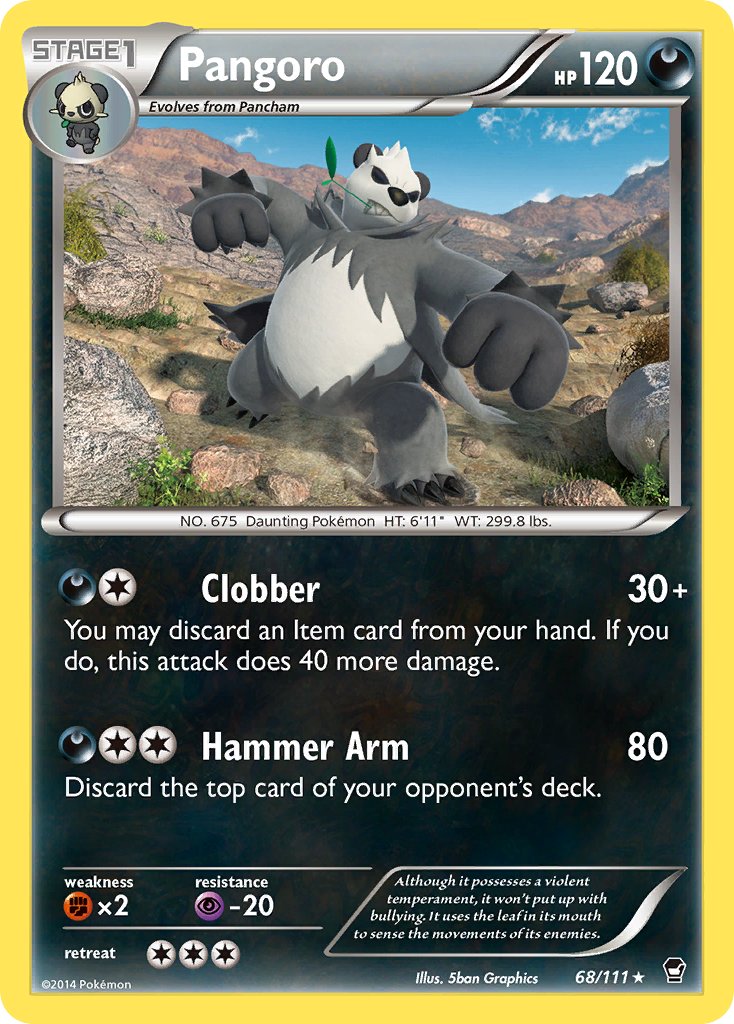 Pangoro (68/111) (Theme Deck Exclusive) [XY: Furious Fists] | Devastation Store