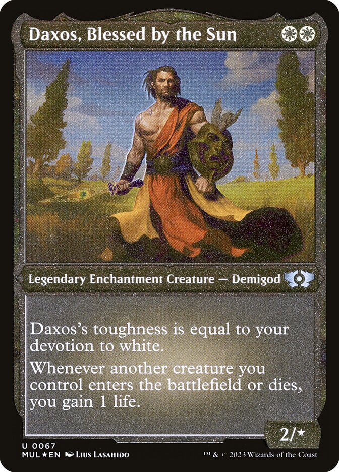 Daxos, Blessed by the Sun (Foil Etched) [Multiverse Legends] | Devastation Store