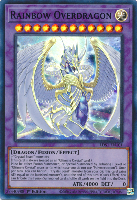 Rainbow Overdragon (Blue) [LDS1-EN101] Ultra Rare | Devastation Store
