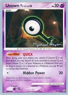 Unown Q LV.15 (49/100) (Happy Luck - Mychael Bryan) [World Championships 2010] | Devastation Store