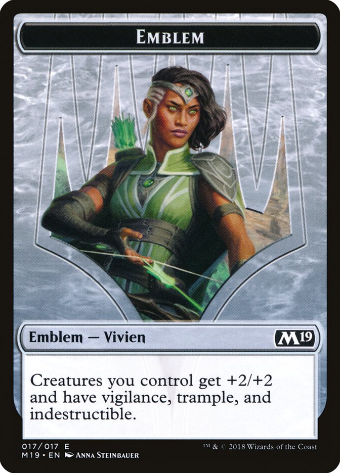 Vivien Reid Emblem [Core Set 2019 Tokens] - Devastation Store | Devastation Store