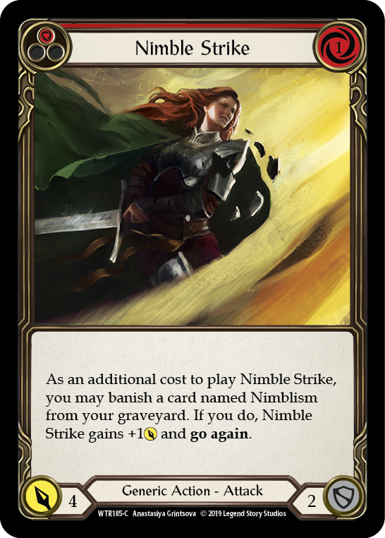 Nimble Strike (Red) [WTR185-C] Alpha Print Rainbow Foil - Devastation Store | Devastation Store