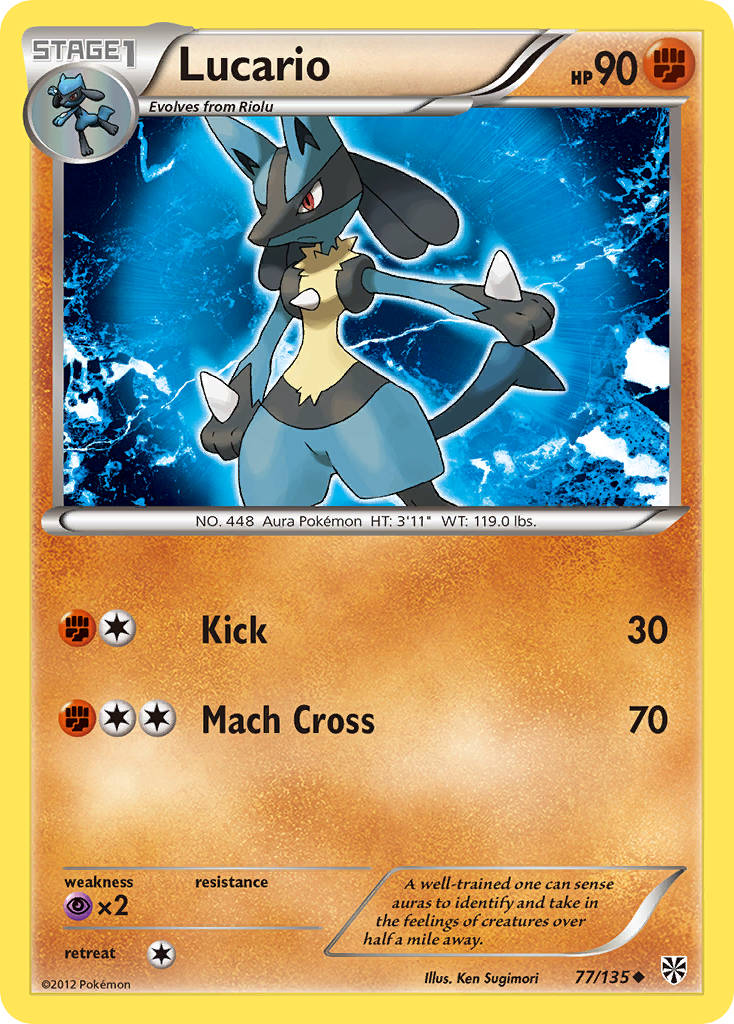 Lucario (77/135) [Black & White: Plasma Storm] | Devastation Store