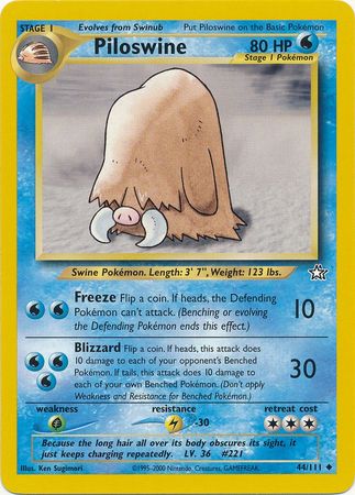 Piloswine (44/111) [Neo Genesis Unlimited] | Devastation Store
