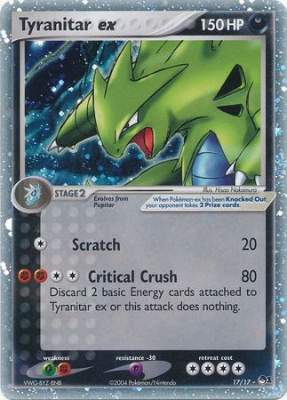 Tyranitar ex (17/17) (Holo) [POP Series 1] | Devastation Store