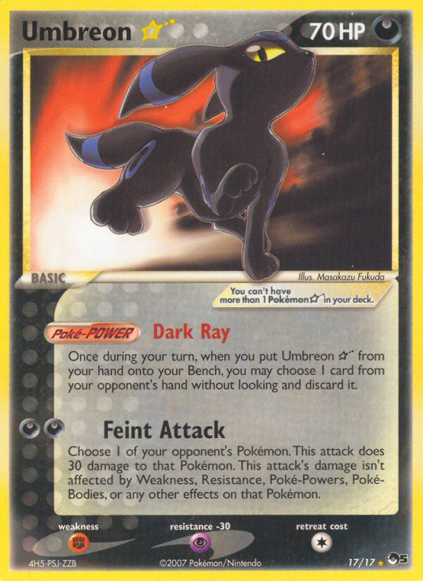 Umbreon Star (17/17) [POP Series 5] | Devastation Store