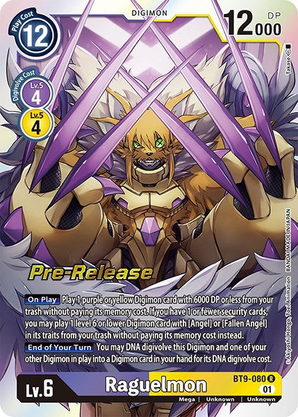 Raguelmon [BT9-080] [X Record Pre-Release Promos] | Devastation Store