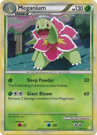 Meganium (26/123) (Cracked Ice Holo) [HeartGold & SoulSilver: Base Set] | Devastation Store