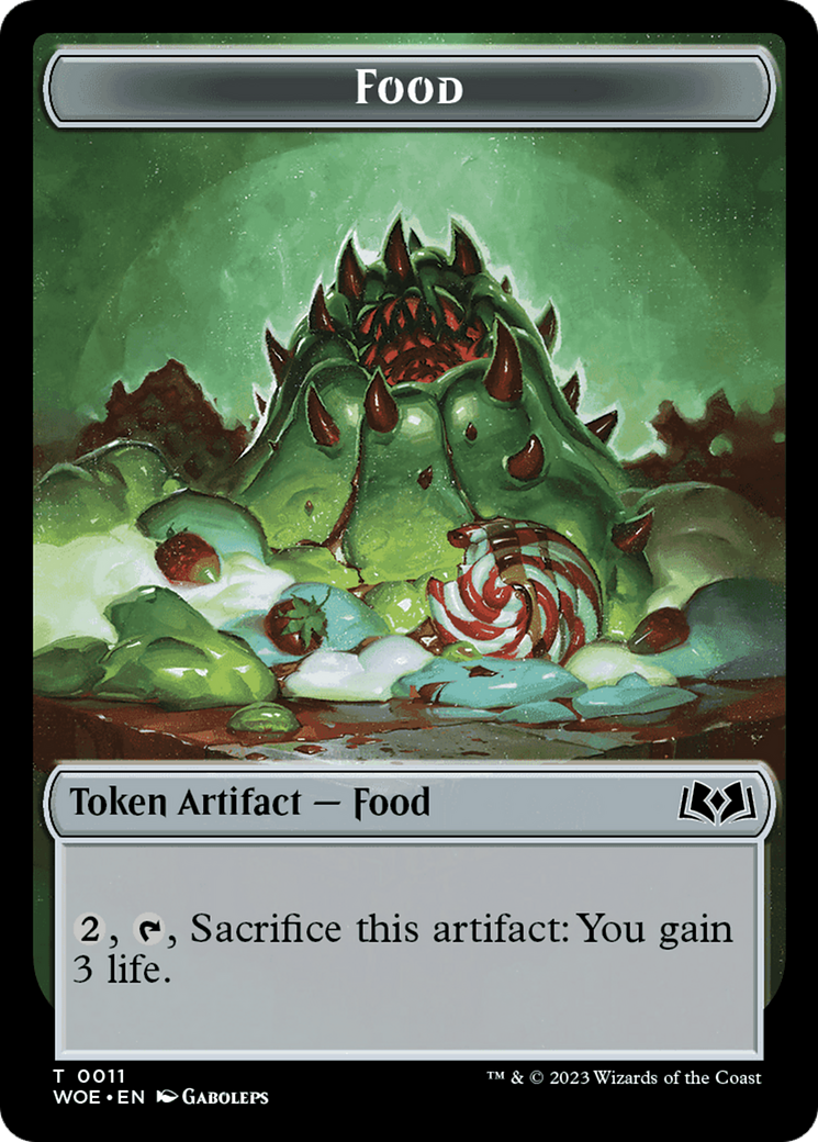 Knight // Food (0011) Double-Sided Token [Wilds of Eldraine Tokens] | Devastation Store