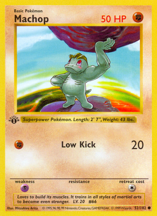 Machop (52/102) (Shadowless) [Base Set 1st Edition] | Devastation Store