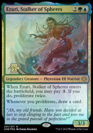 Ezuri, Stalker of Spheres [Phyrexia: All Will Be One Prerelease Promos] | Devastation Store