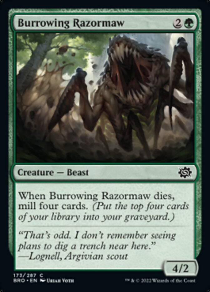 Burrowing Razormaw [The Brothers' War] | Devastation Store