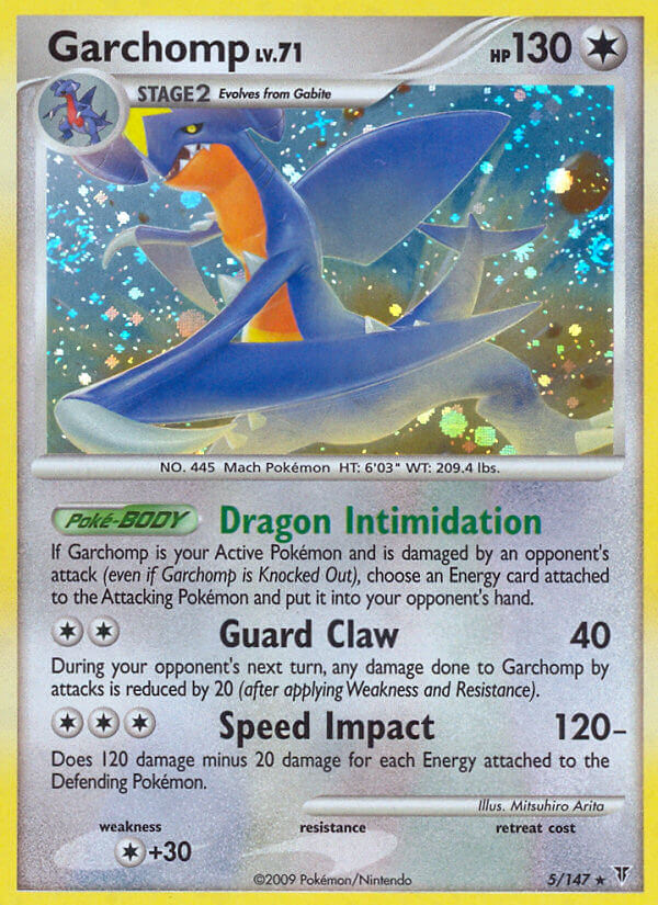 Garchomp (5/147) (Cracked Ice Holo) (Theme Deck Exclusive) [Platinum: Supreme Victors] | Devastation Store