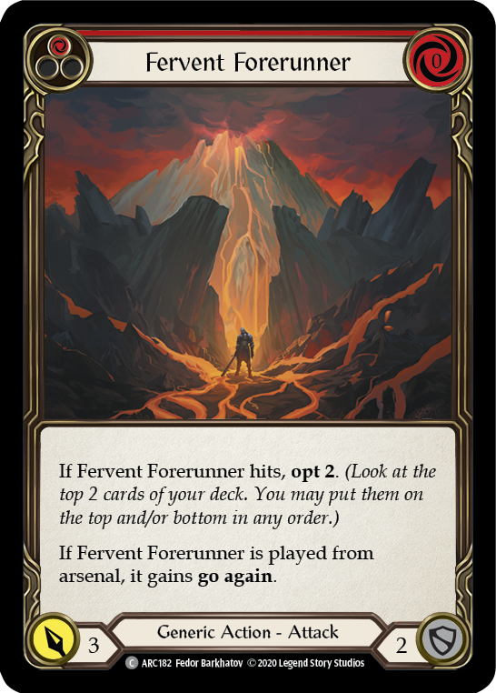 Fervent Forerunner (Red) [ARC182] Unlimited Edition Rainbow Foil - Devastation Store | Devastation Store