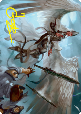 Angelic Quartermaster Art Card (Gold-Stamped Signature) [Innistrad: Crimson Vow Art Series] | Devastation Store
