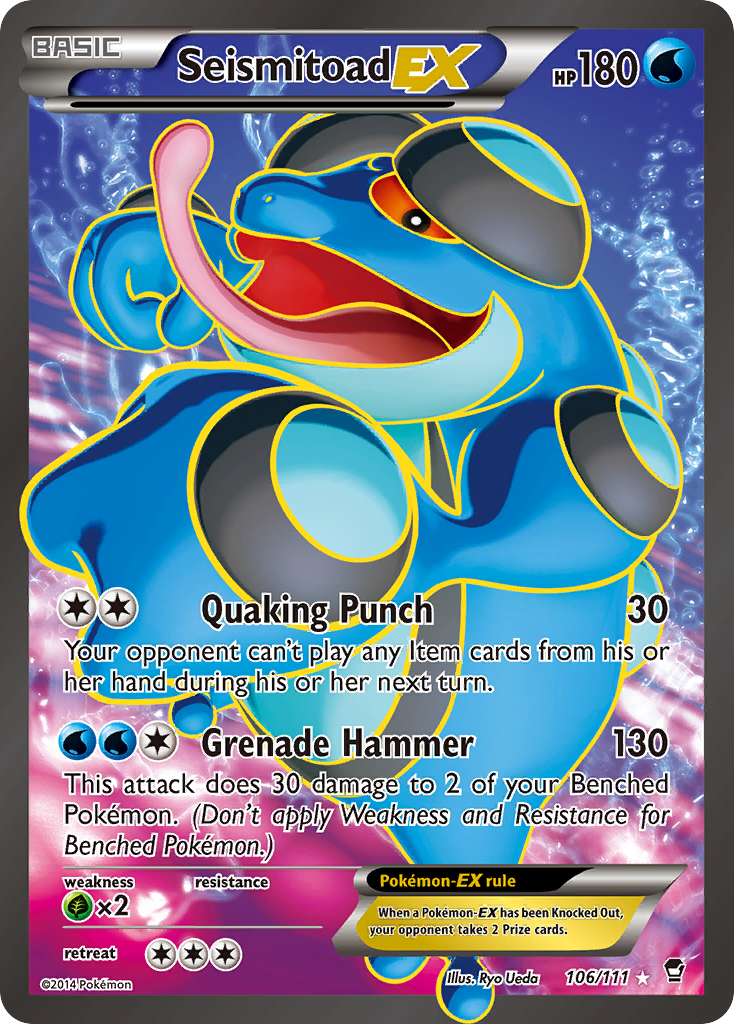 Seismitoad EX (106/111) [XY: Furious Fists] | Devastation Store