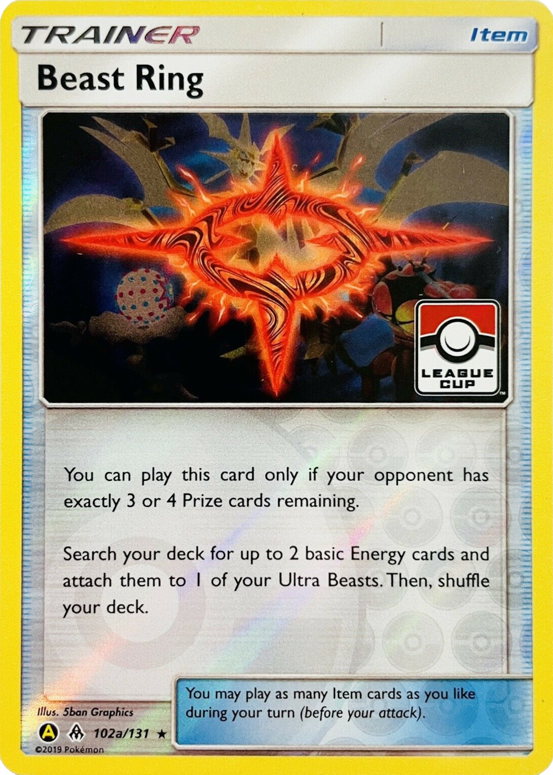 Beast Ring (102a/131) (League Promo) [Sun & Moon: Forbidden Light] | Devastation Store