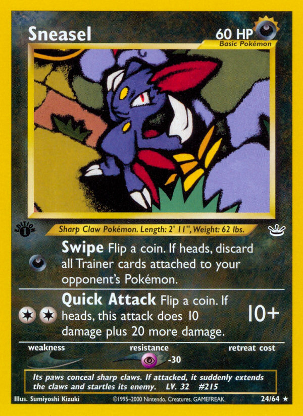 Sneasel (24/64) [Neo Revelation 1st Edition] | Devastation Store
