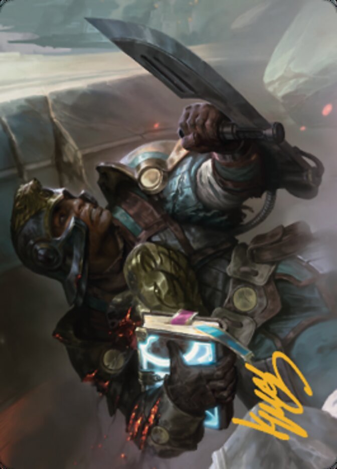 Retrieval Agent Art Card (Gold-Stamped Signature) [The Brothers' War Art Series] | Devastation Store