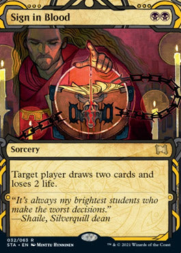 Sign in Blood (Etched Foil) [Strixhaven Mystical Archive] | Devastation Store
