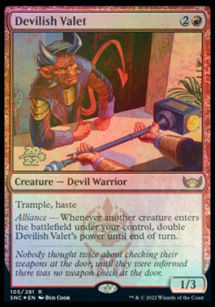 Devilish Valet [Streets of New Capenna Prerelease Promos] | Devastation Store