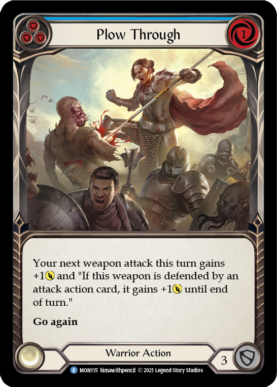 Plow Through (Blue) [MON115] 1st Edition Normal - Devastation Store | Devastation Store
