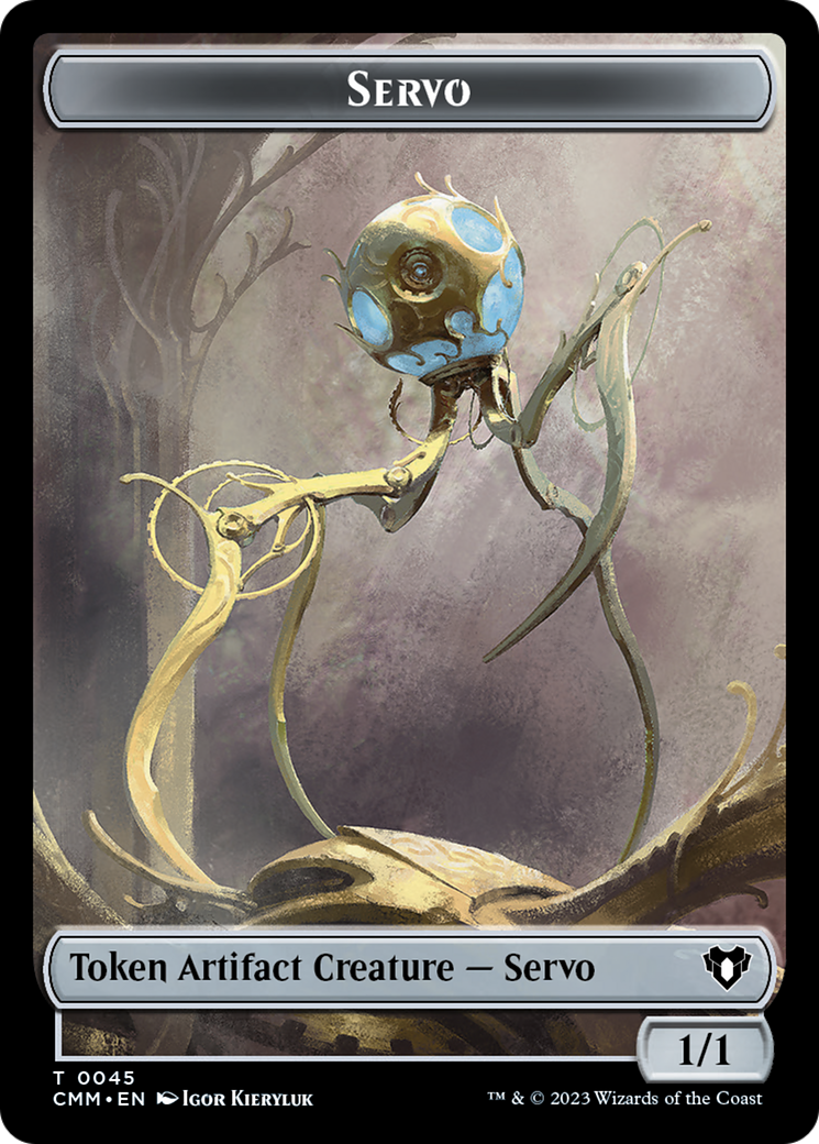 Servo // Dragon (0020) Double-Sided Token [Commander Masters Tokens] | Devastation Store
