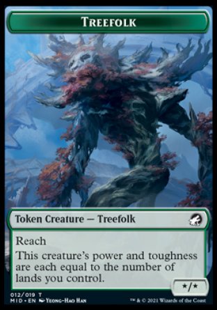 Treefolk Token [Innistrad: Midnight Hunt Tokens] | Devastation Store