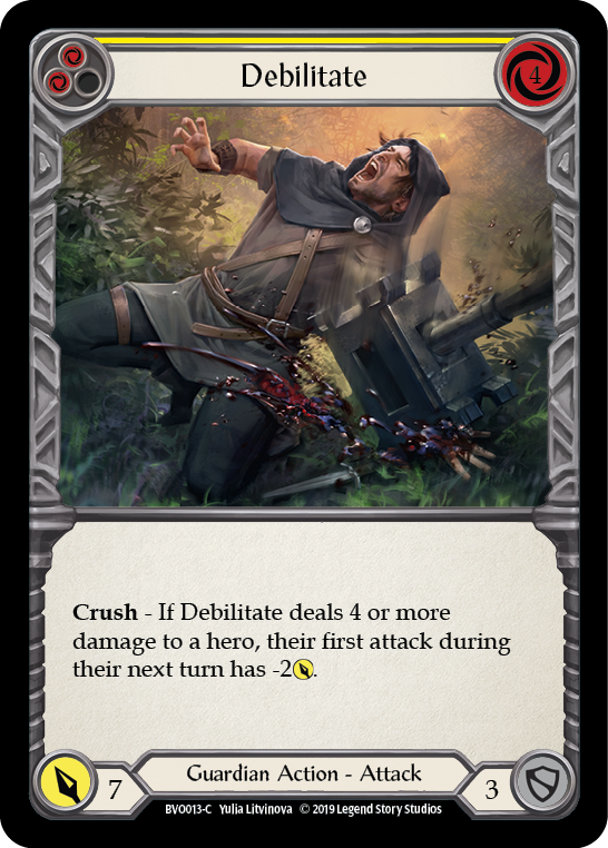 Debilitate (Yellow) [BVO013-C] Normal - Devastation Store | Devastation Store