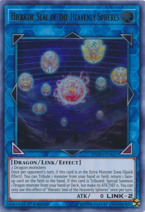 Hieratic Seal of the Heavenly Spheres [DUPO-EN027] Ultra Rare | Devastation Store