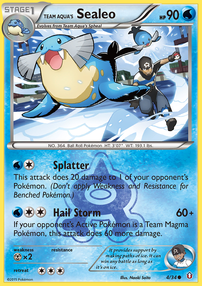 Team Aqua's Sealeo (4/34) [XY: Double Crisis] | Devastation Store