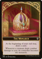 The Monarch // Golem Double-Sided Token [Phyrexia: All Will Be One Commander Tokens] | Devastation Store
