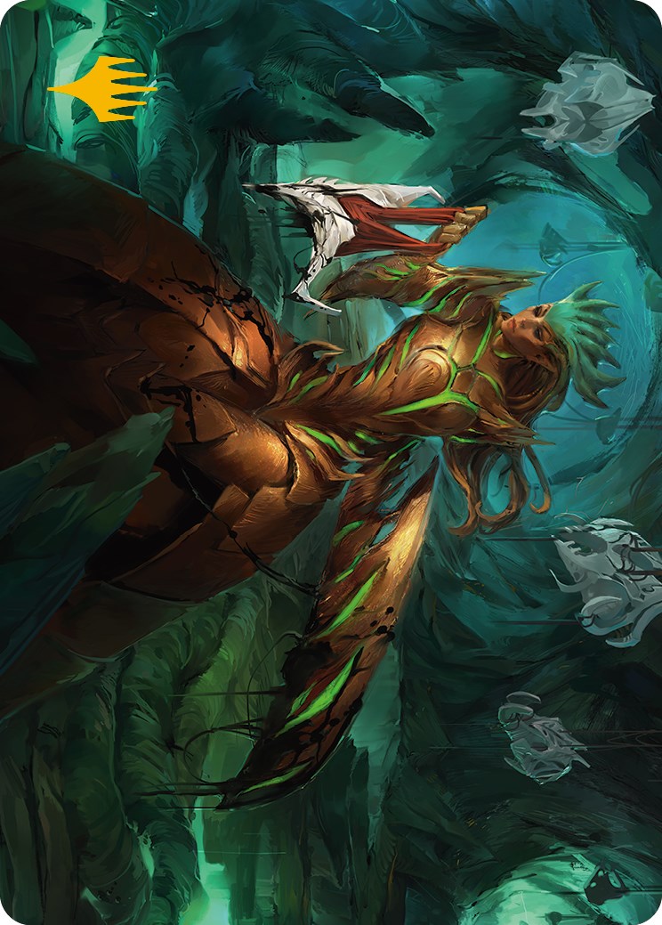 Glissa Sunslayer Art Card (Gold-Stamped Signature) [Phyrexia: All Will Be One Art Series] | Devastation Store