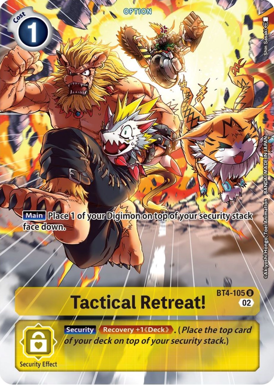 Tactical Retreat! [BT4-105] (Alternate Art) [Starter Deck: Beelzemon Advanced Deck Set] | Devastation Store