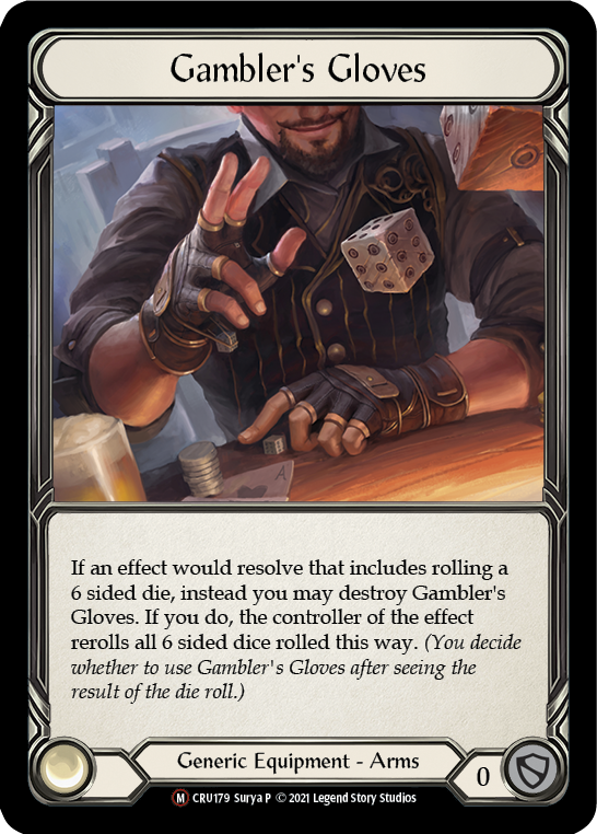 Gambler's Gloves [U-CRU179] (Crucible of War Unlimited)  Unlimited Rainbow Foil | Devastation Store
