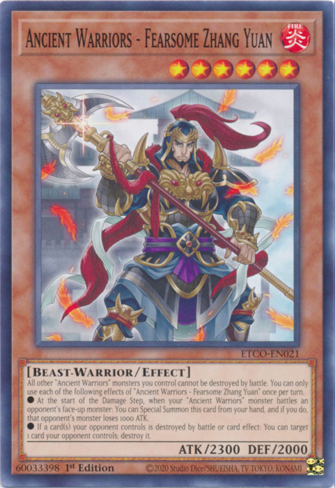Ancient Warriors - Fearsome Zhang Yuan [ETCO-EN021] Common | Devastation Store