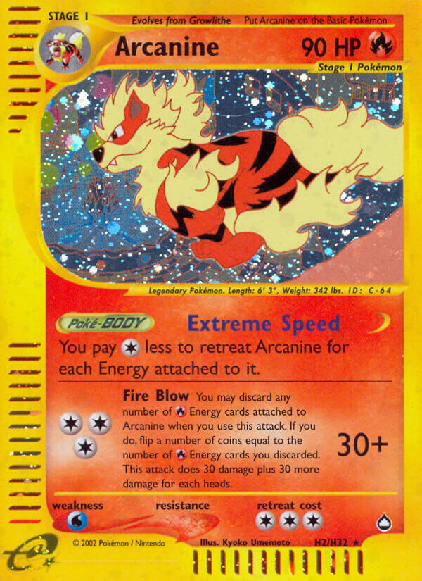 Arcanine (H2/H32) [Aquapolis] | Devastation Store