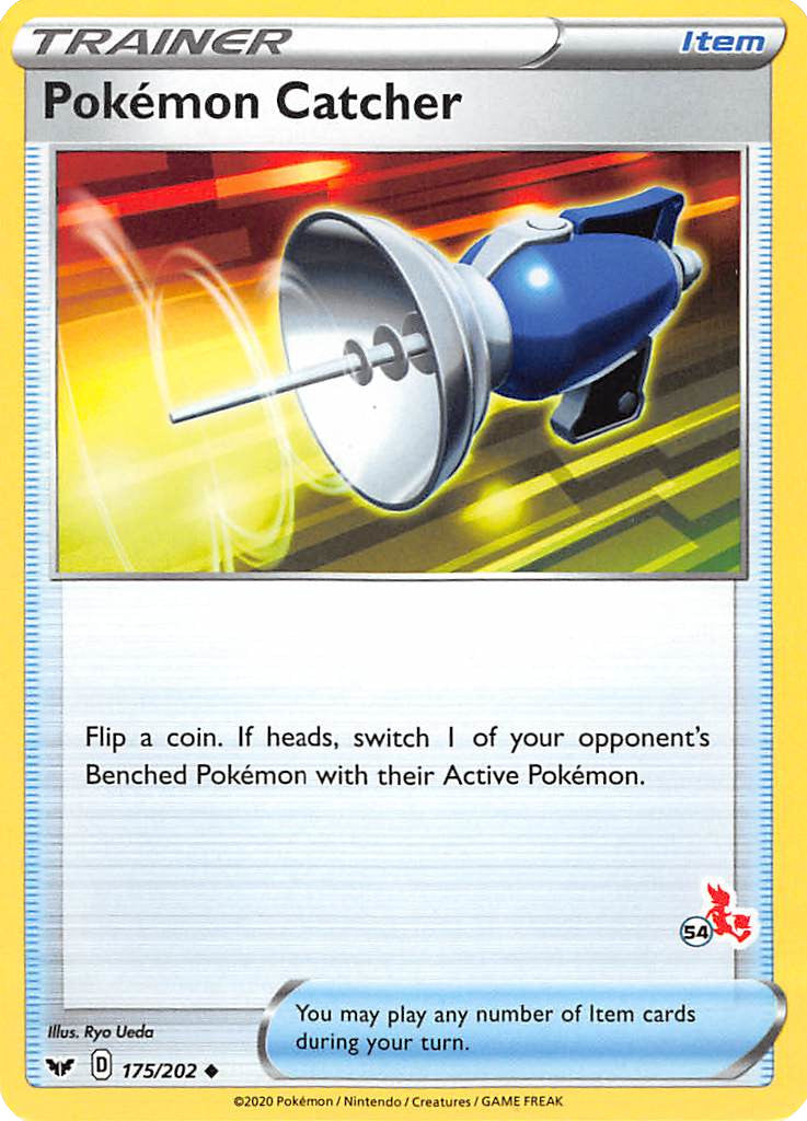 Pokemon Catcher (175/202) (Cinderace Stamp #54) [Battle Academy 2022] | Devastation Store