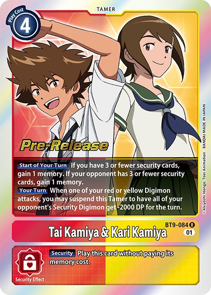 Tai Kamiya & Kari Kamiya [BT9-084] [X Record Pre-Release Promos] | Devastation Store