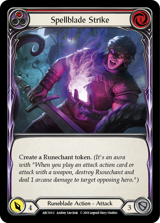 Spellblade Strike (Red) [ARC103-C] 1st Edition Normal - Devastation Store | Devastation Store